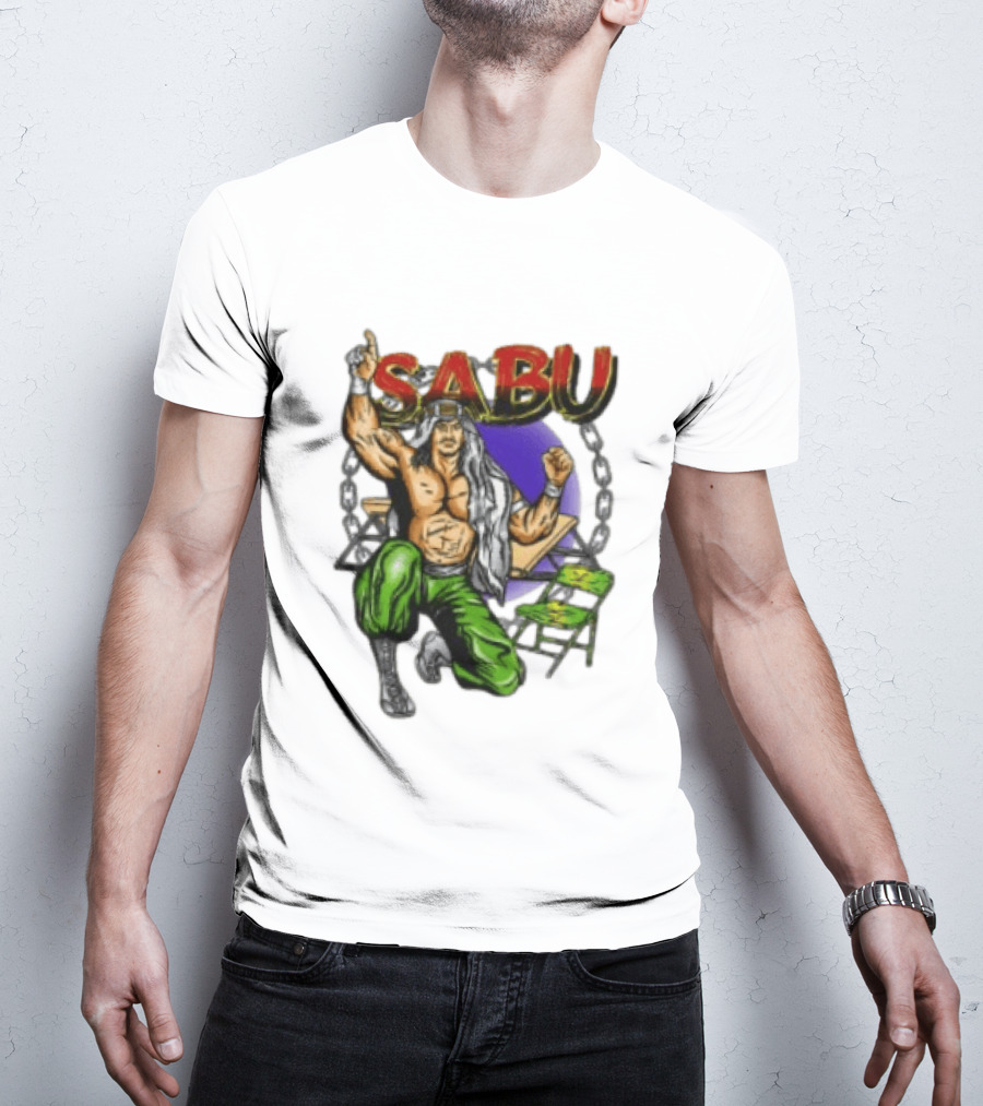 Beyondhumanmerch The Great Sabu Wrestling Character Chains And Table T-Shirt