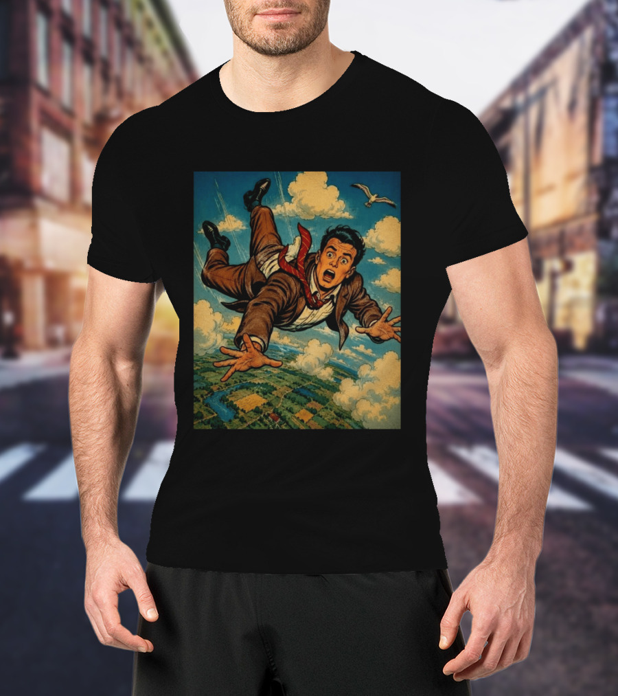 Musicians Of Threads Comic Superhero Falling Sky Adventure T-Shirt
