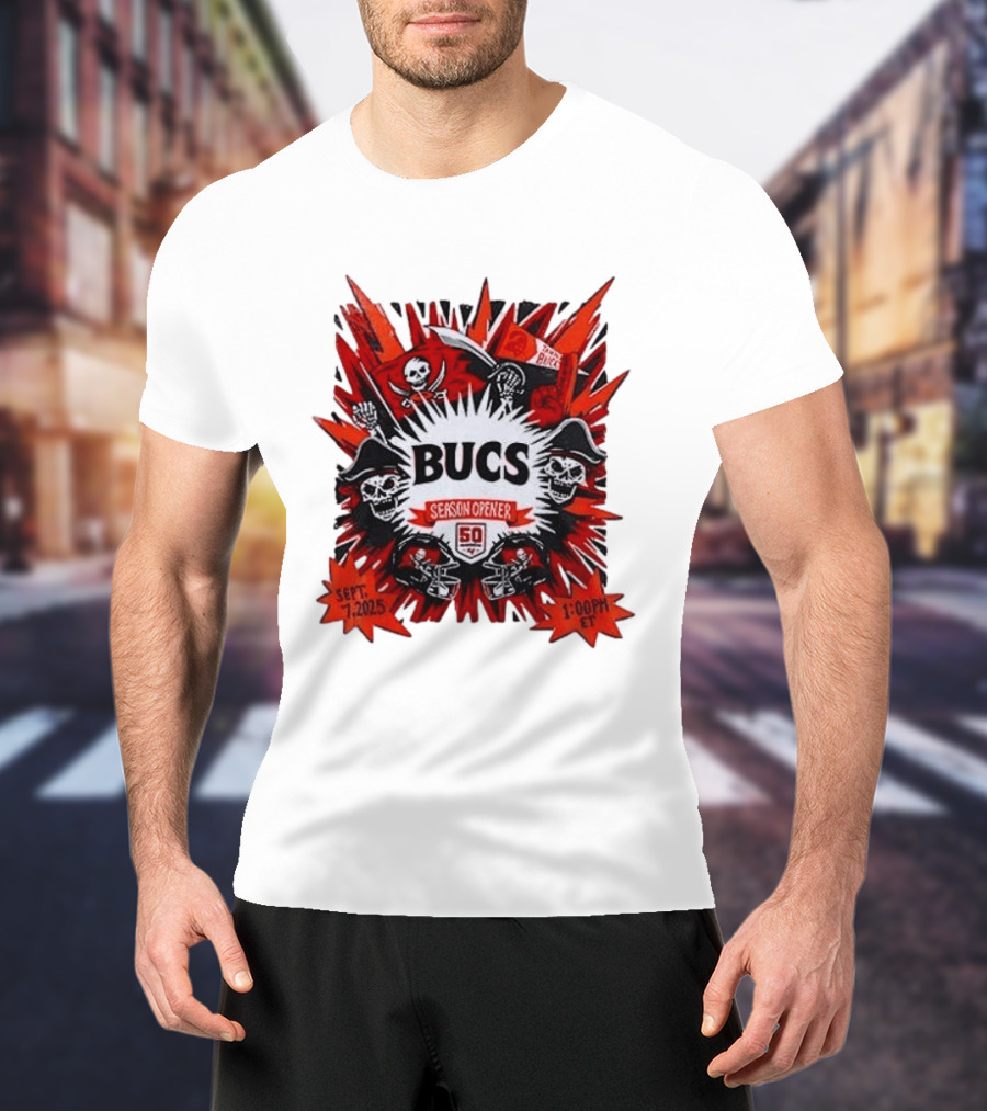 BUCS Season Opener September 7 2025 1:00 PM ET 50th Anniversary Celebration T-Shirt