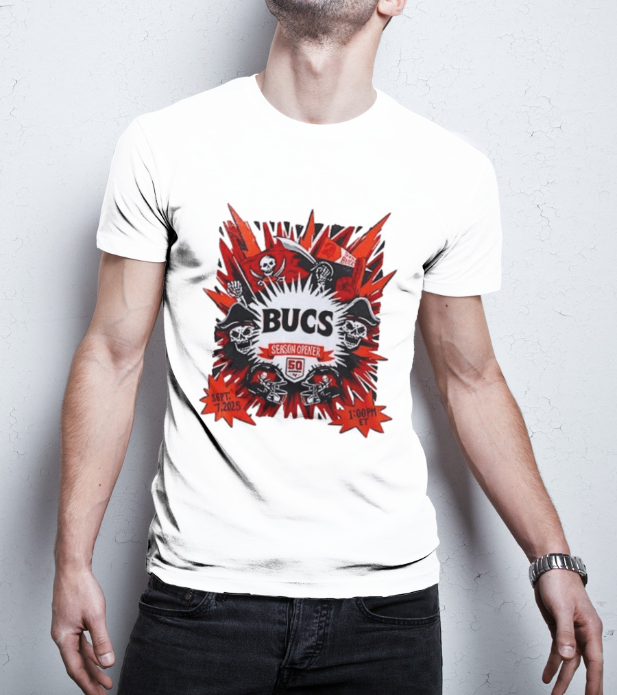BUCS Season Opener September 7 2025 1:00 PM ET 50th Anniversary Celebration T-Shirt