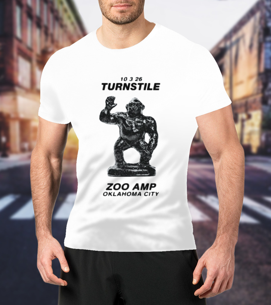 10326 Turnstile Zoo Amp Oklahoma City Gorilla Statue T-Shirt