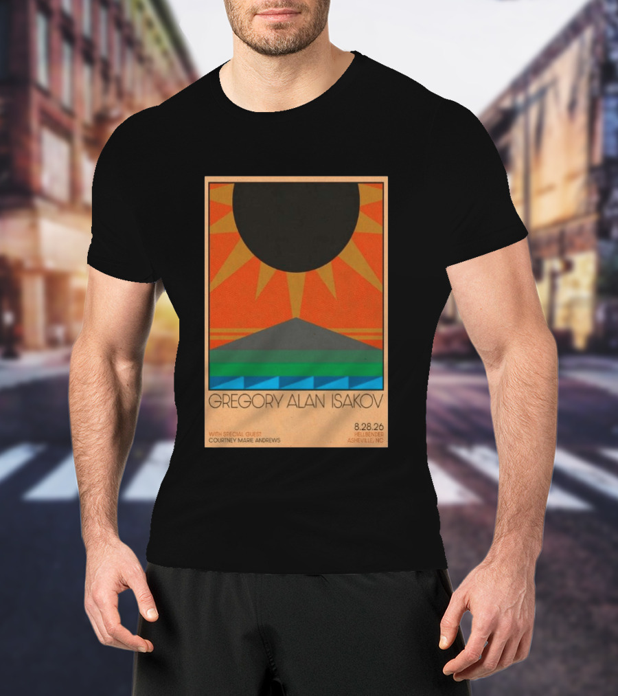 Gregory Alan Isakov 08 28 26 Hellbender Asheville NC Tour With Courtney Marie Andrews T-Shirt