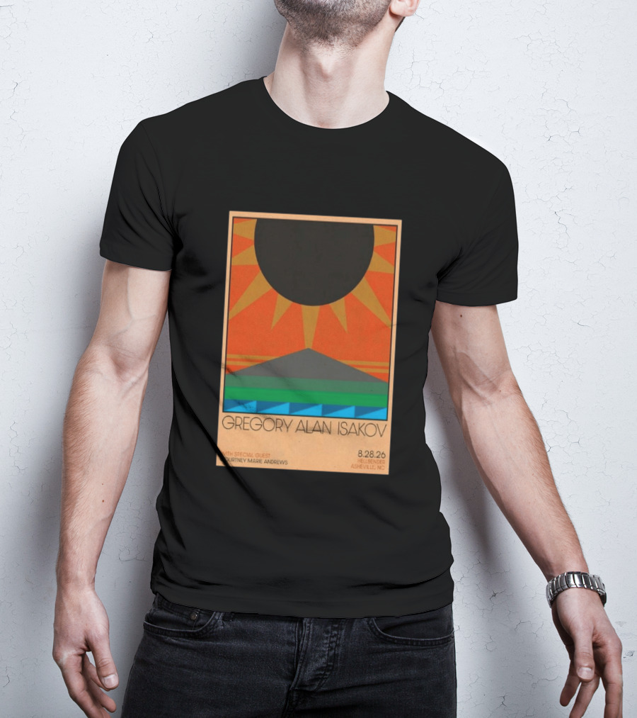 Gregory Alan Isakov 08 28 26 Hellbender Asheville NC Tour With Courtney Marie Andrews T-Shirt