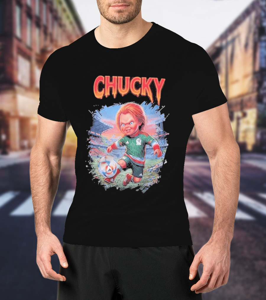 Chucky In Mexico Soccer Halloween House Of Tees T-Shirt