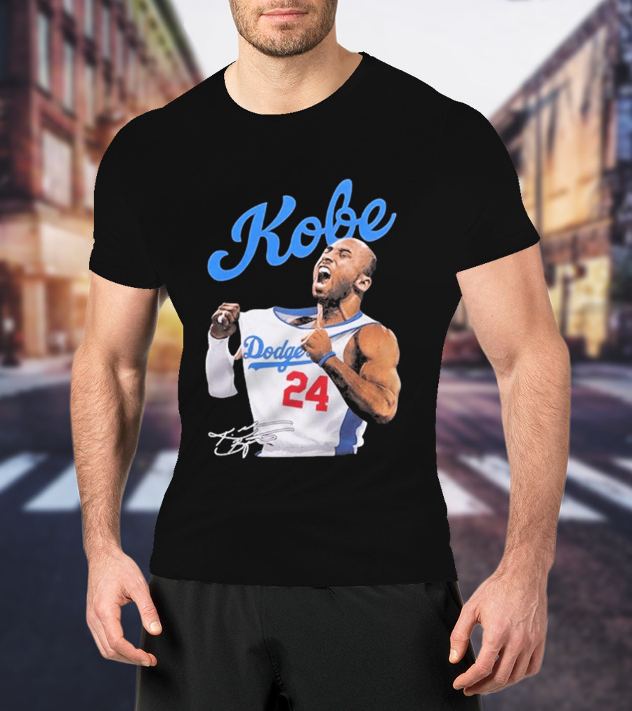 House Of Tees Kobe Bryant Dodgers 24 Jersey Image T-Shirt