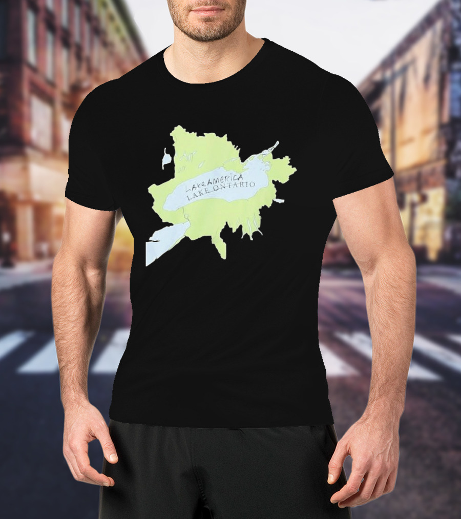 Lake America Lake Ontario Unique Map T-Shirt