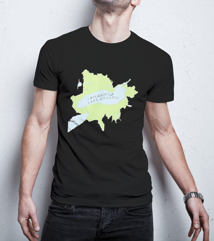 Lake America Lake Ontario Unique Map T-Shirt