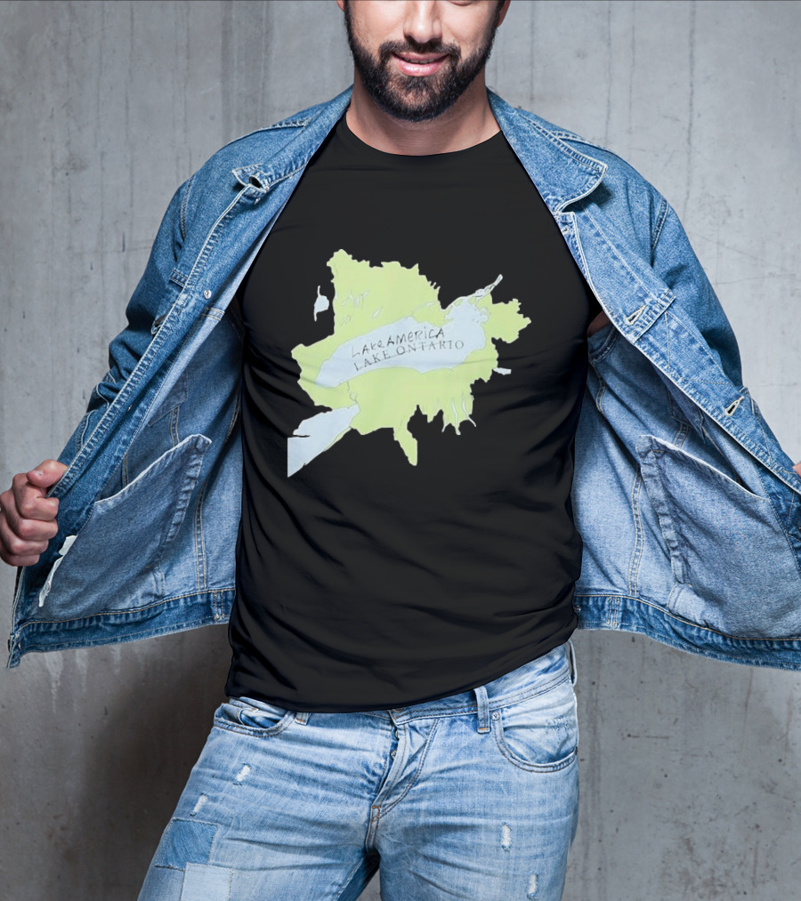 Lake America Lake Ontario Unique Map T-Shirt