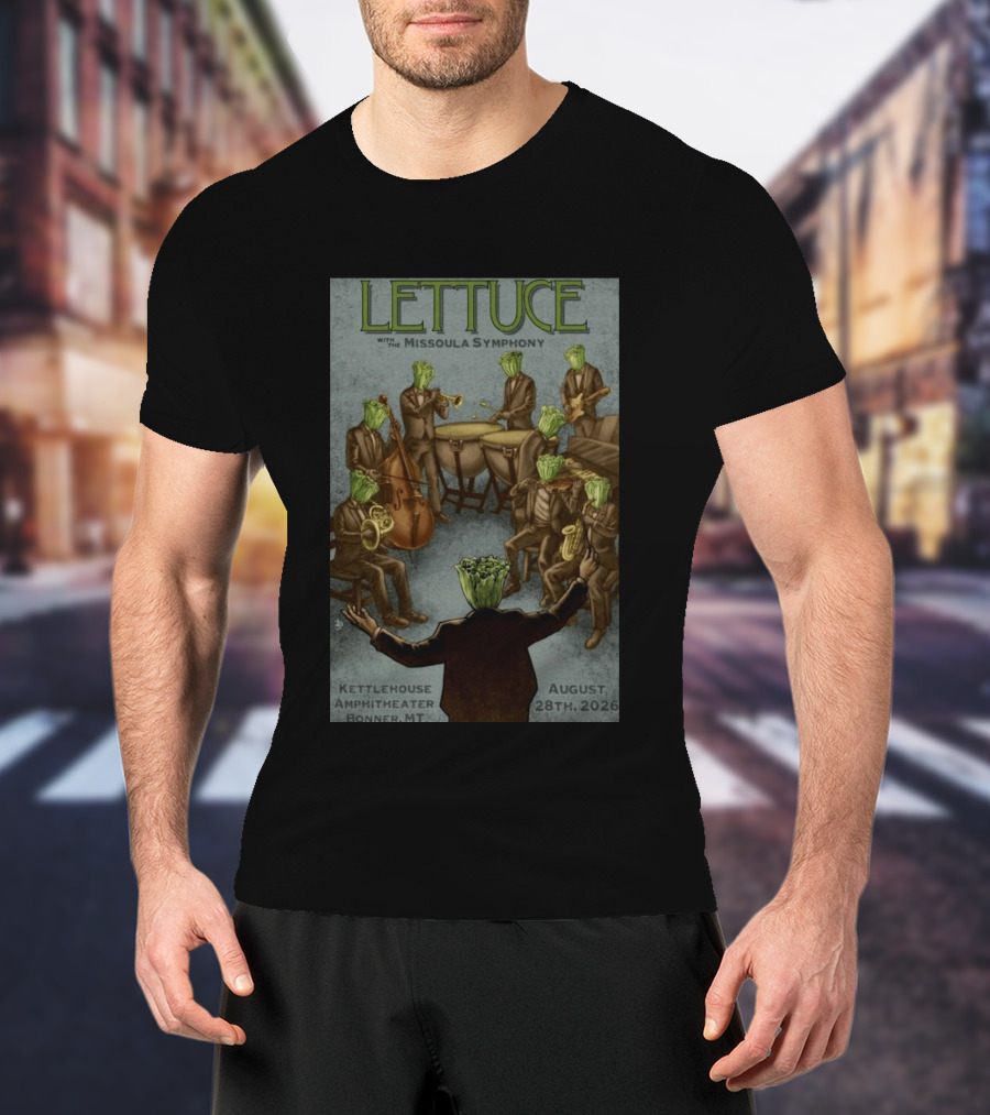 Lettuce With Missoula Symphony KettleHouse Amphitheater Bonner MT August 28 2026 T-Shirt