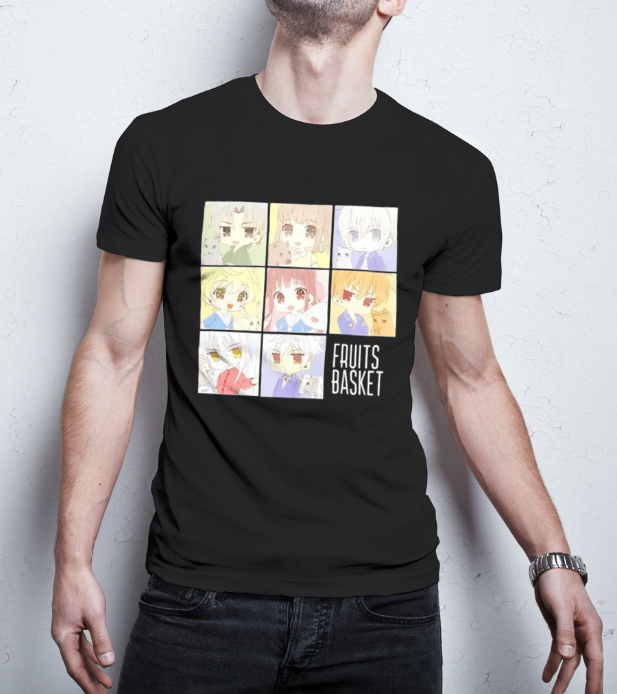 Fruits Basket Chibi Characters Grid With Cute Kawaii Anime T-Shirt
