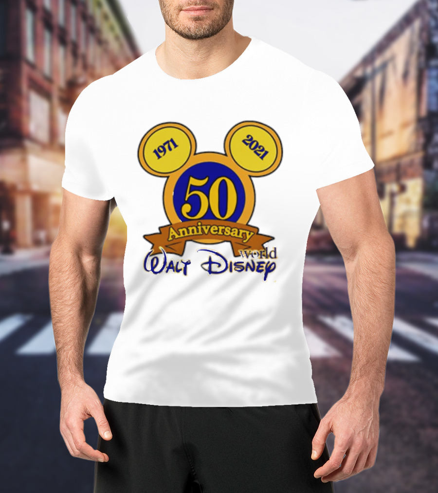 1971 2021 50th Anniversary Walt Disney World Mickey Ears Celebration T-Shirt