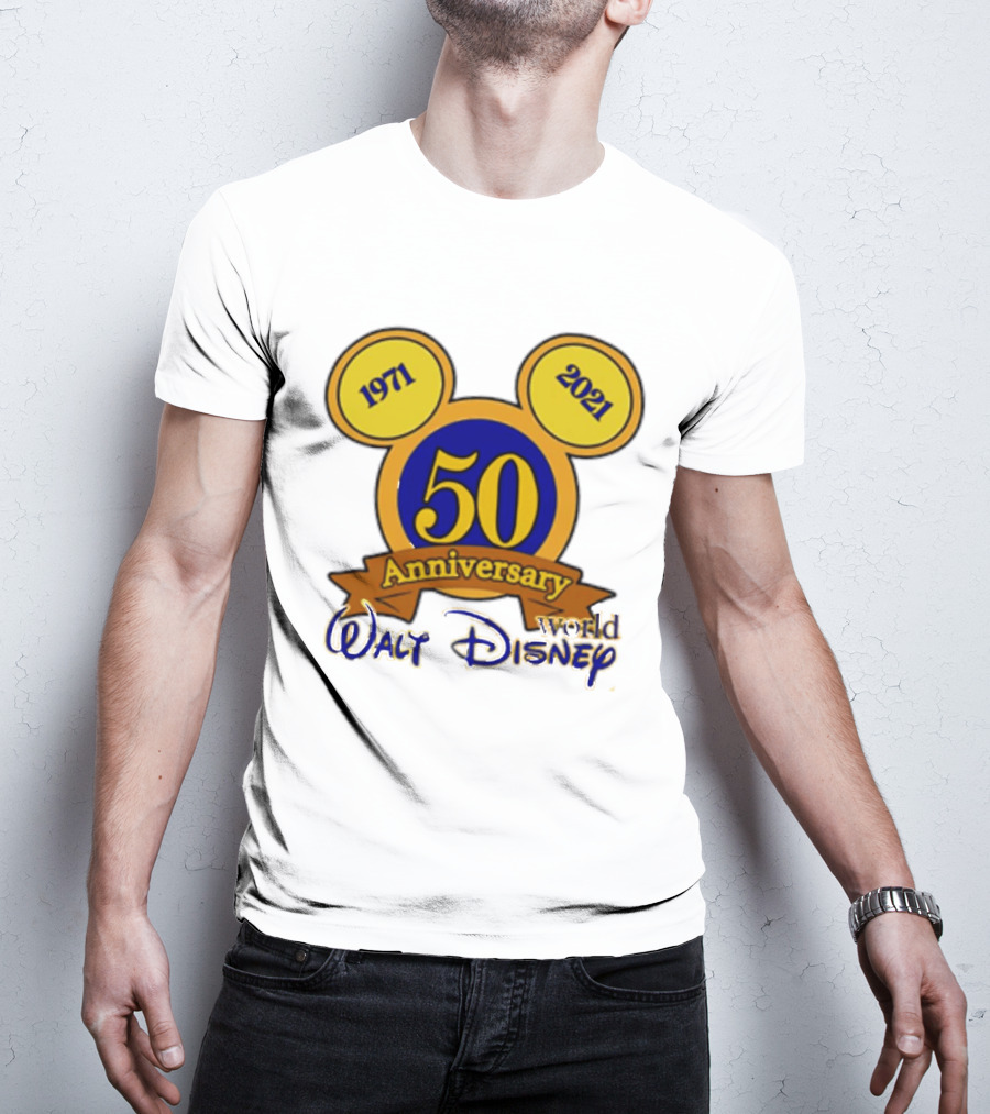 1971 2021 50th Anniversary Walt Disney World Mickey Ears Celebration T-Shirt