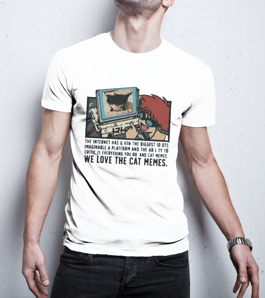 Edward Cowboy Bebop Internet Idiots Cat Memes Lore Update I'm Losing It T-Shirt