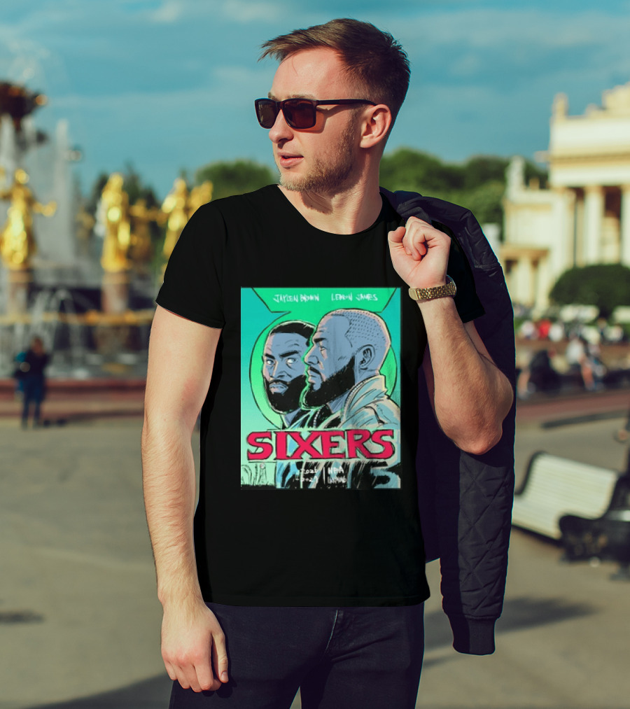 Jaylen Brown Lebron James Sixers NBA Lanterns T-Shirt