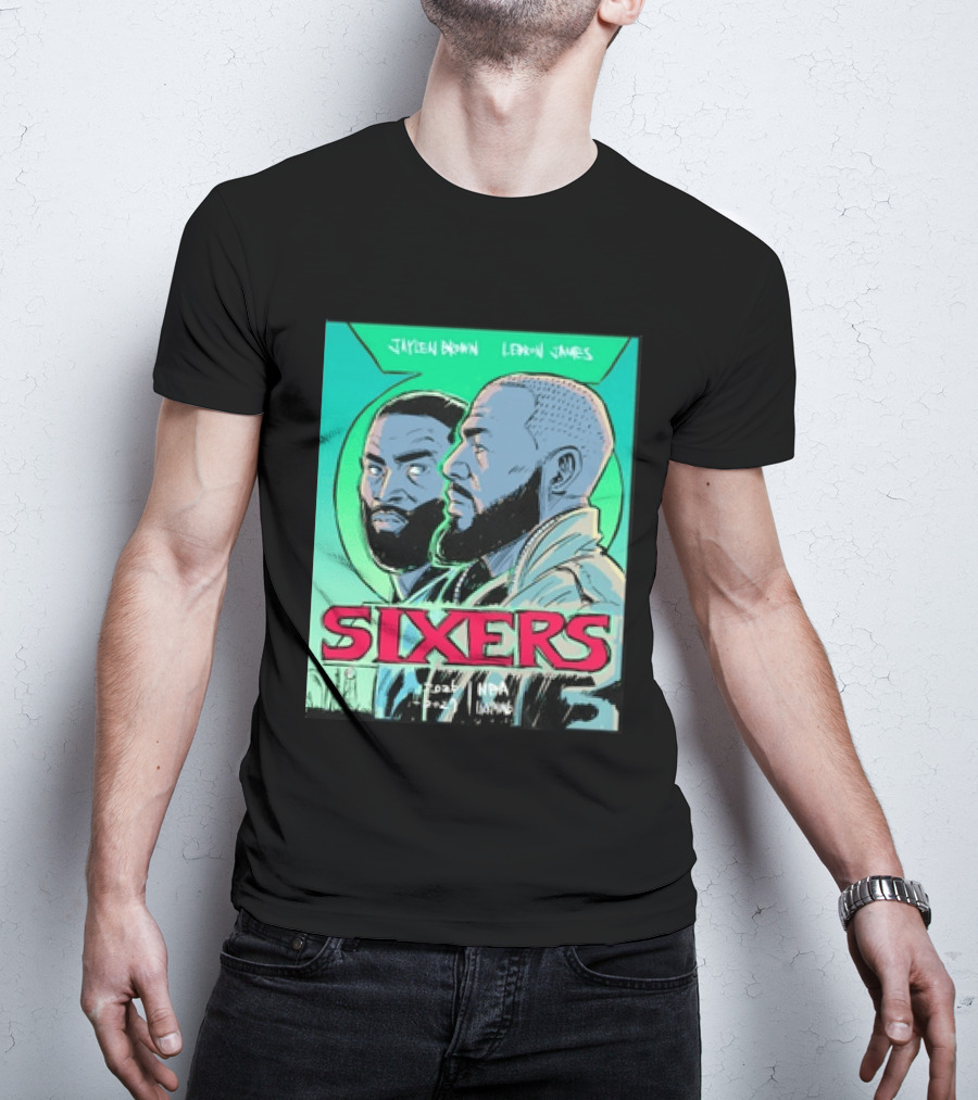 Jaylen Brown Lebron James Sixers NBA Lanterns T-Shirt