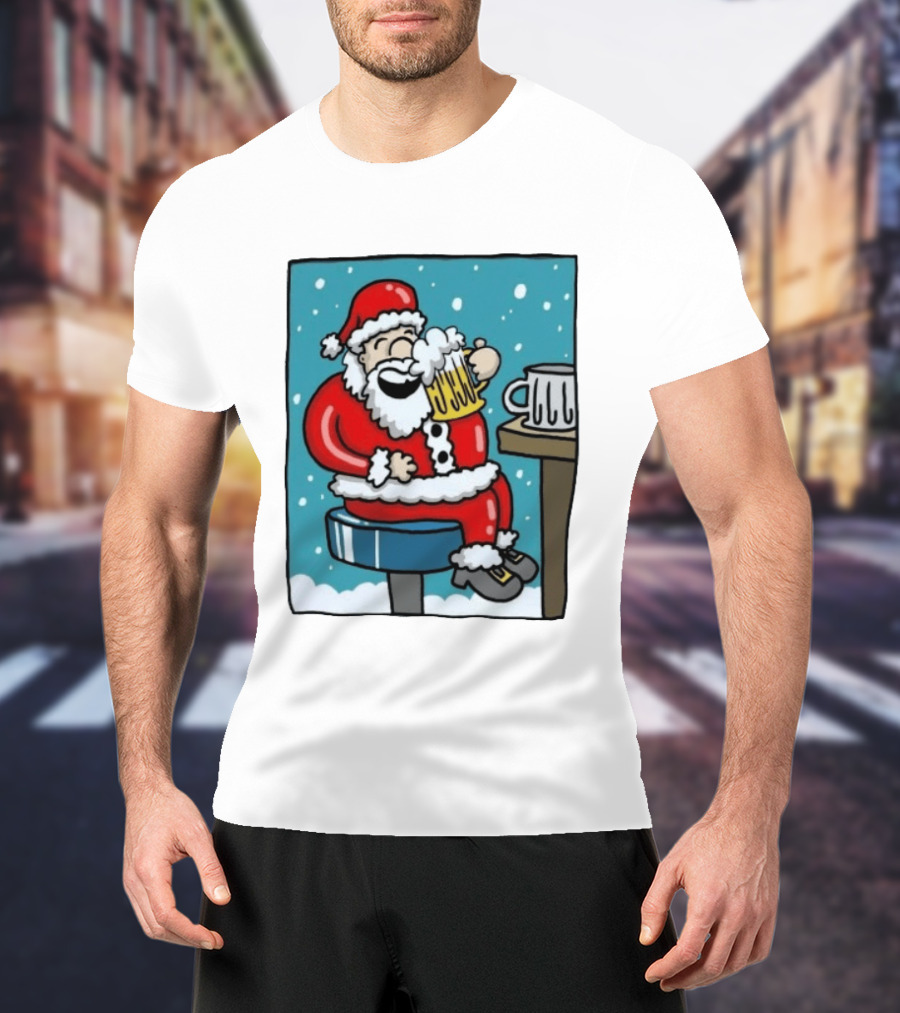 Santa Claus It's The Most Wonderful Time For A Beer Christmas T-Shirt