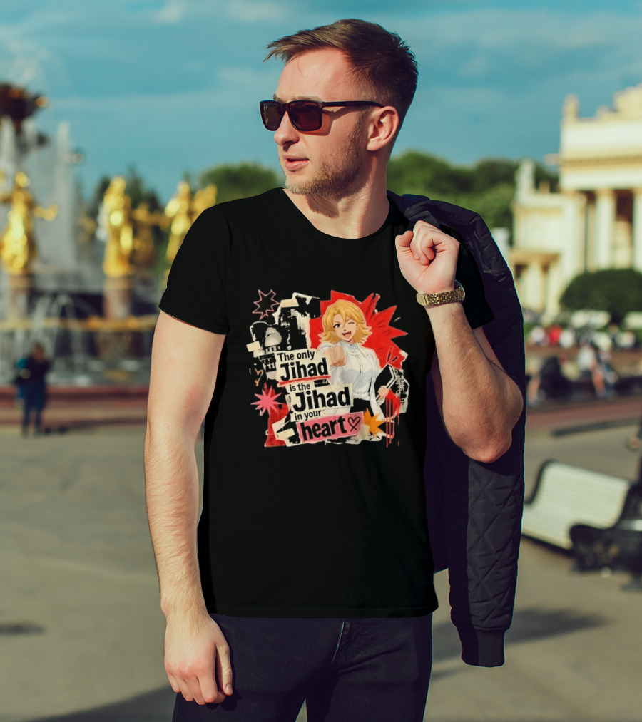 The Only Jihad Is The Jihad In Your Heart Anime Red Black Starburst Manga T-Shirt