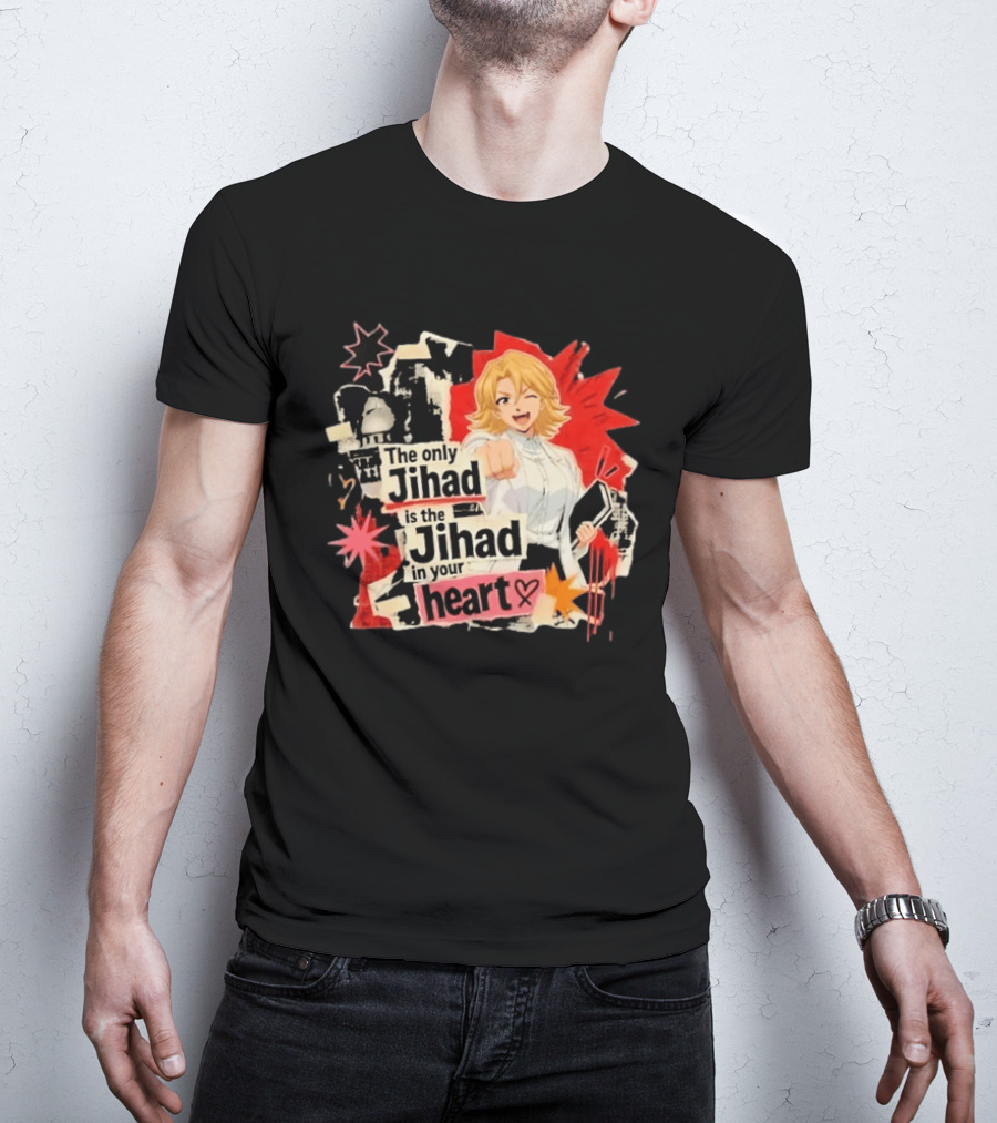 The Only Jihad Is The Jihad In Your Heart Anime Red Black Starburst Manga T-Shirt