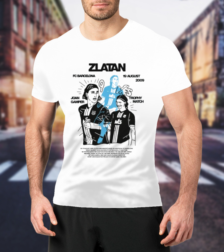 Zlatan Ibrahimović FC Barcelona 19 August 2009 Joan Gamper Trophy Més Match T-Shirt