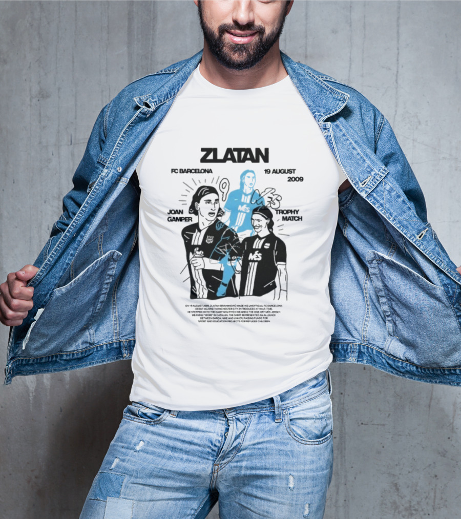 Zlatan Ibrahimović FC Barcelona 19 August 2009 Joan Gamper Trophy Més Match T-Shirt