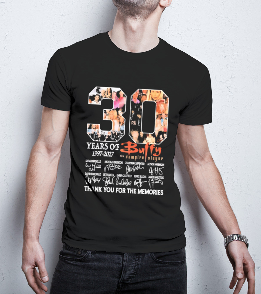 30 Years Of Buffy The Vampire Slayer 1997 2027 Thank You For The Memories T-Shirt