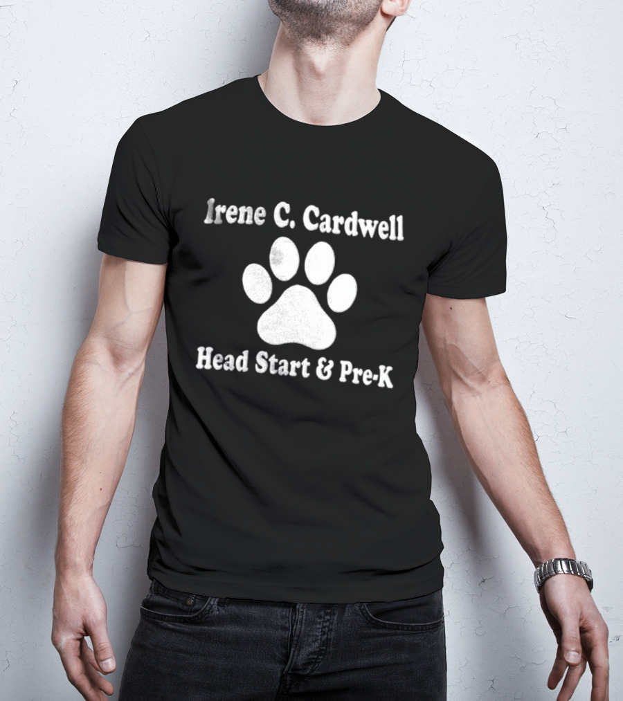 Irene C Cardwell Head Start Pre K White Paw T-Shirt