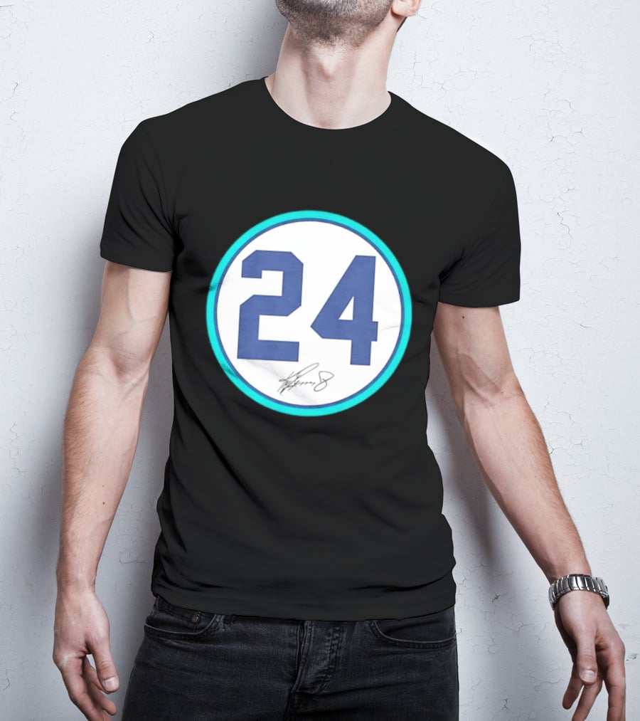 Ken Griffey Jr Number 24 Seattle Mariners Team Jersey Number T-Shirt