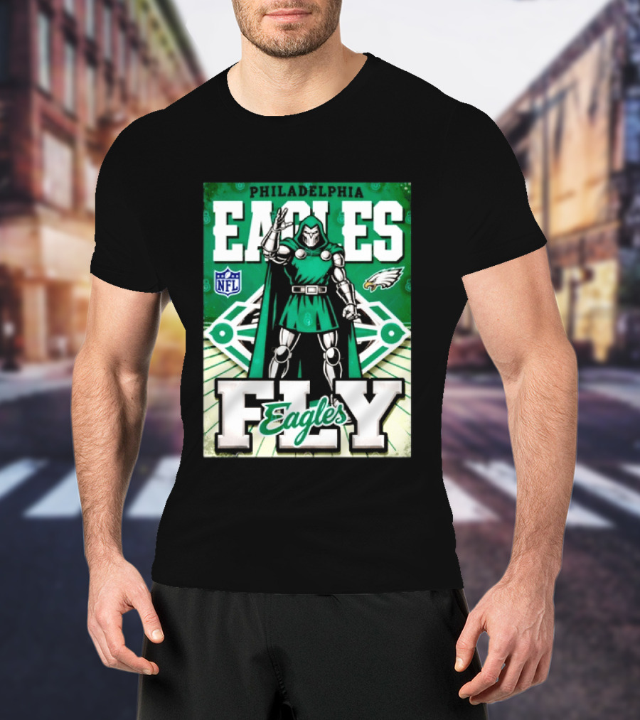 Philadelphia Eagles Doctor Doom NFL Fly Eagles T-Shirt