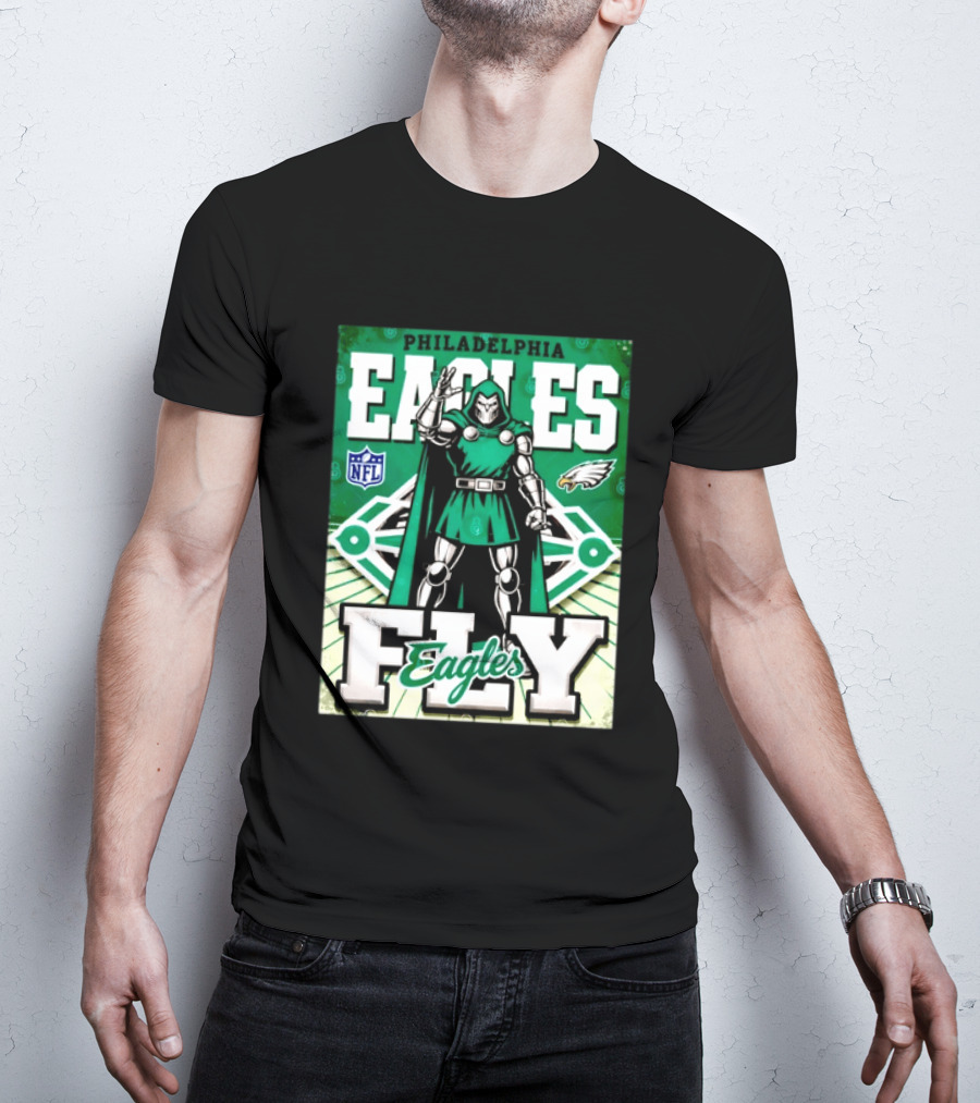 Philadelphia Eagles Doctor Doom NFL Fly Eagles T-Shirt