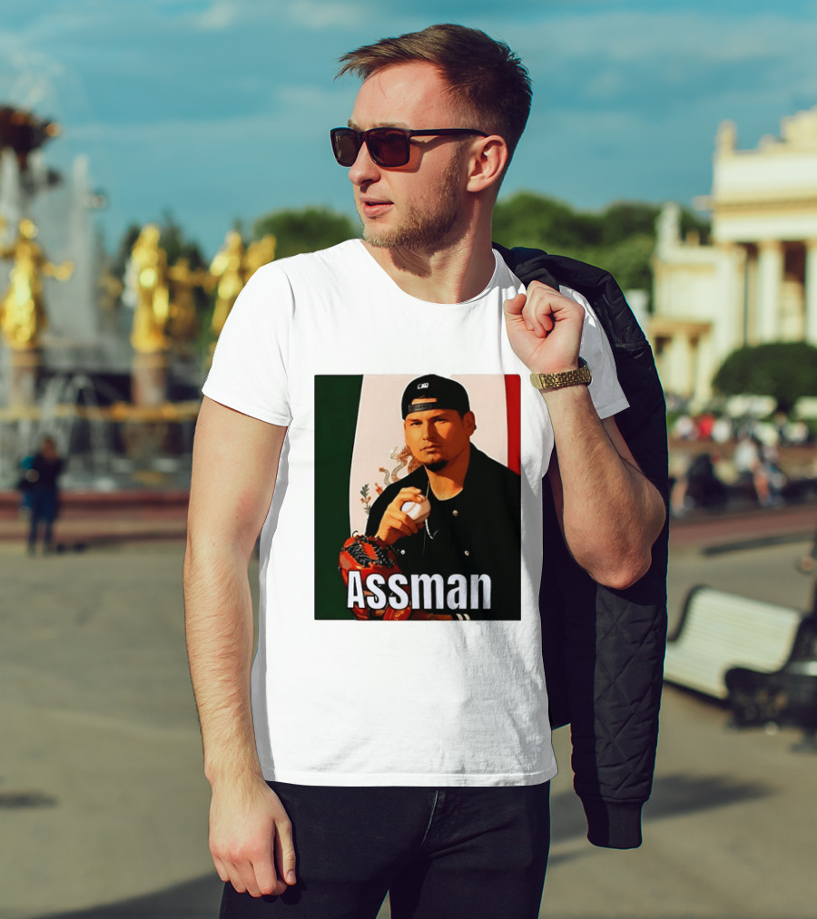 Assman Baseball Player Mexico Flag Baseball Glove Cap T-Shirt