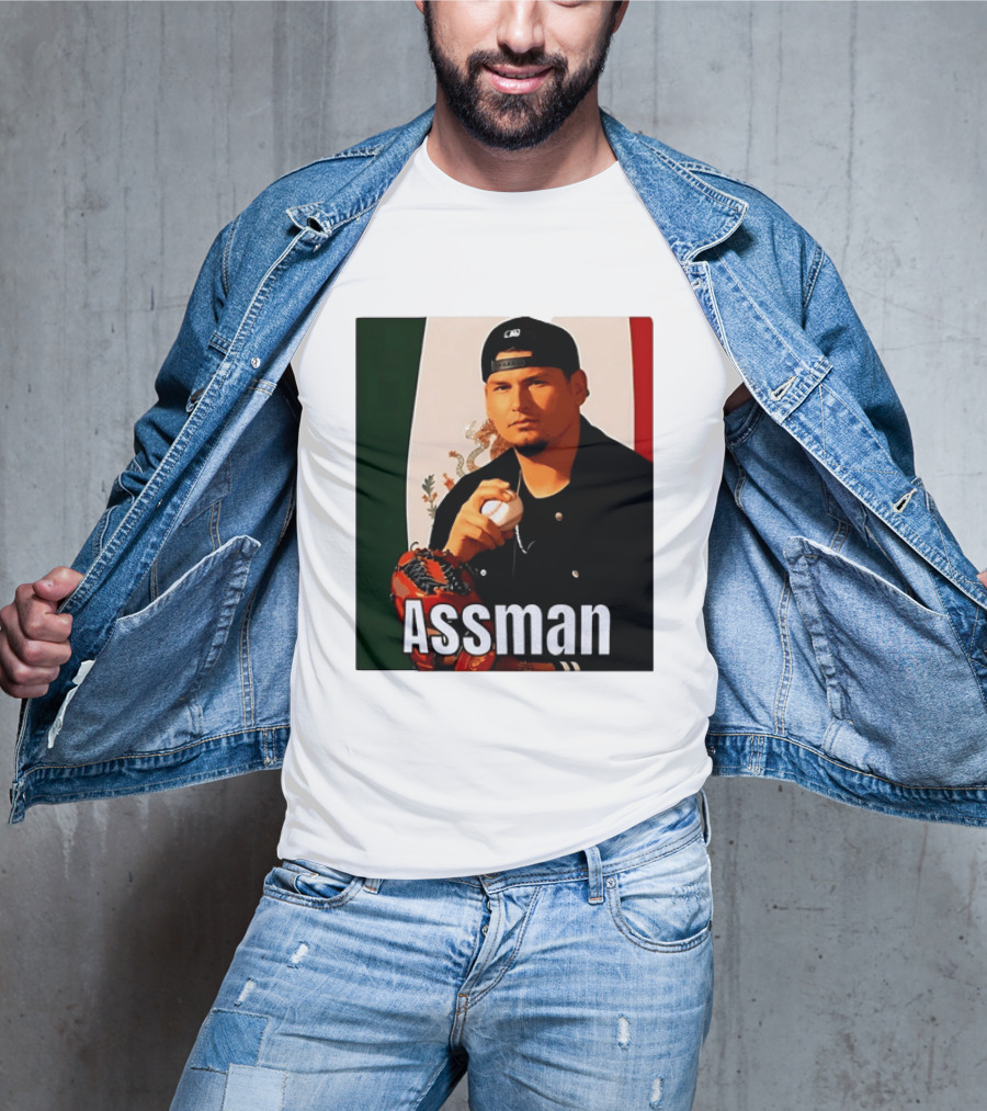 Assman Baseball Player Mexico Flag Baseball Glove Cap T-Shirt