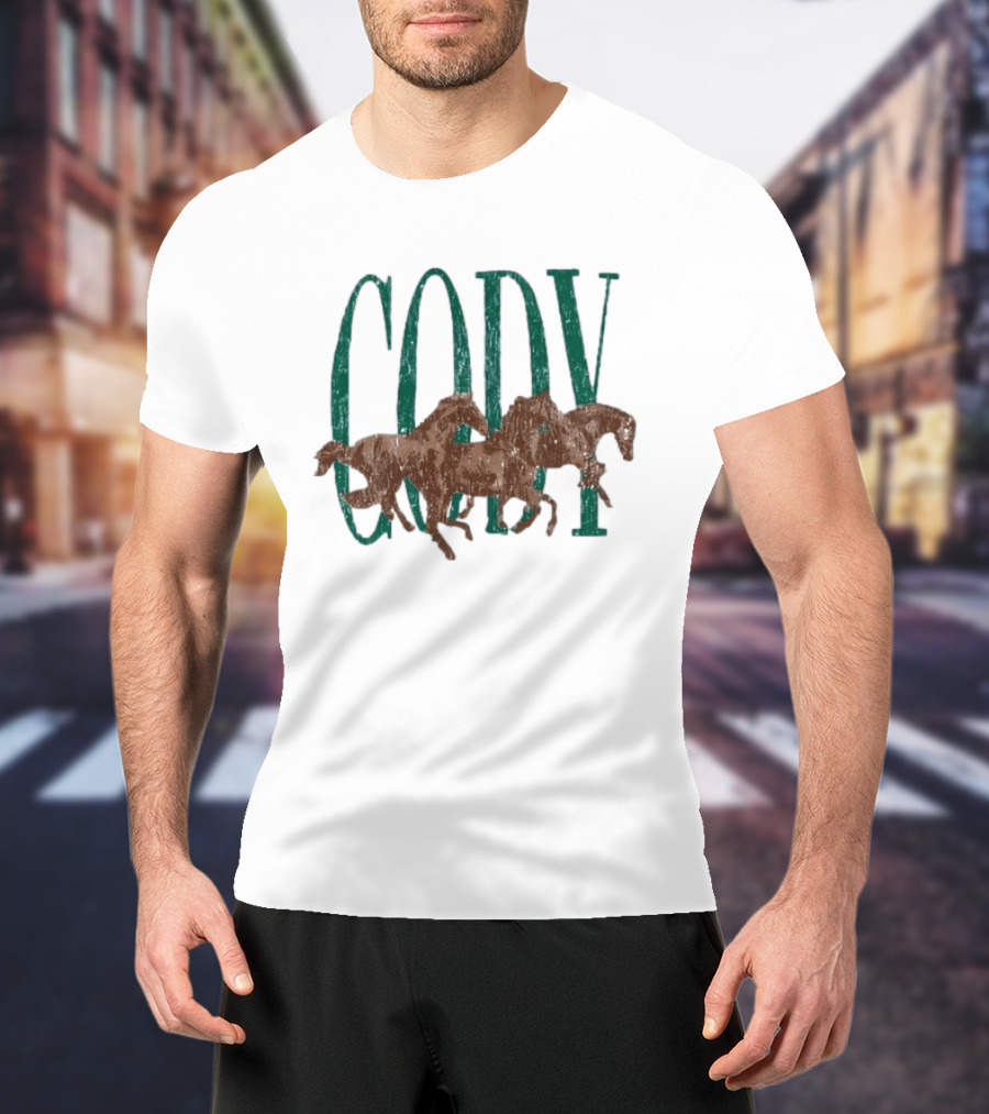 Cody Johnson Distressed Horses Country Music T-Shirt