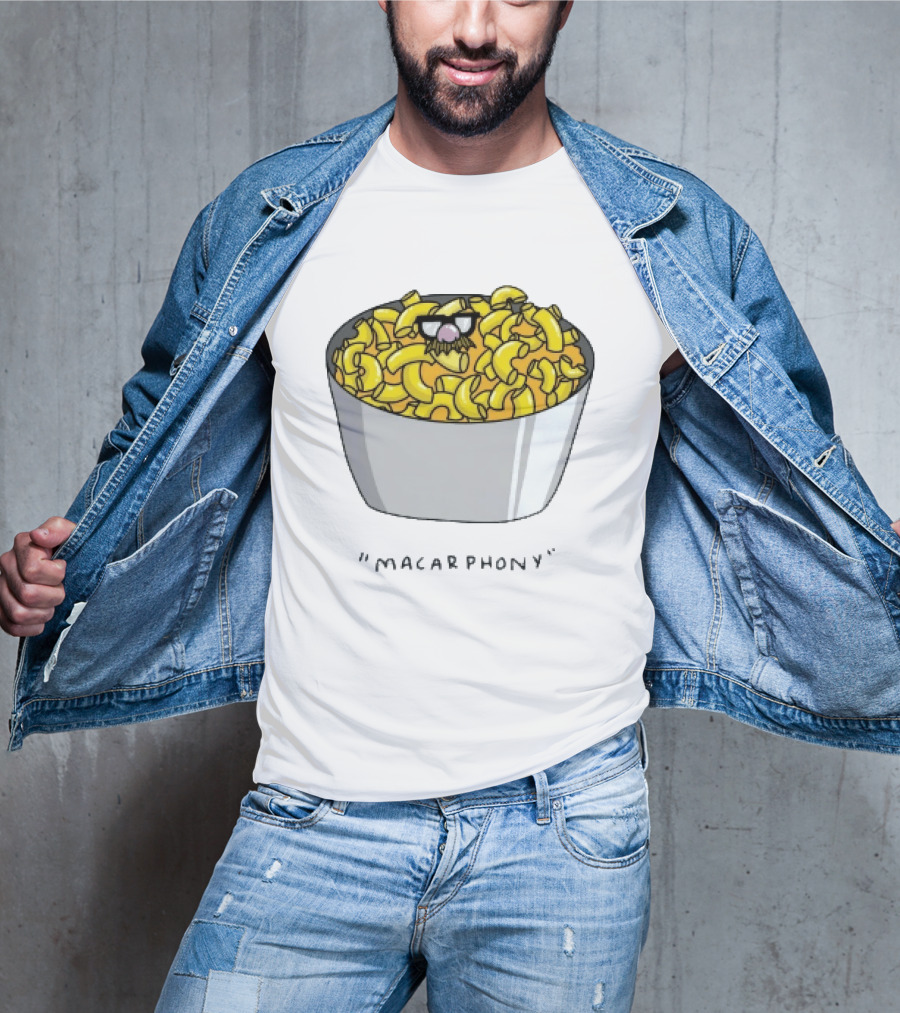 Macarphony Funny Mac And Cheese Bowl Pun T-Shirt
