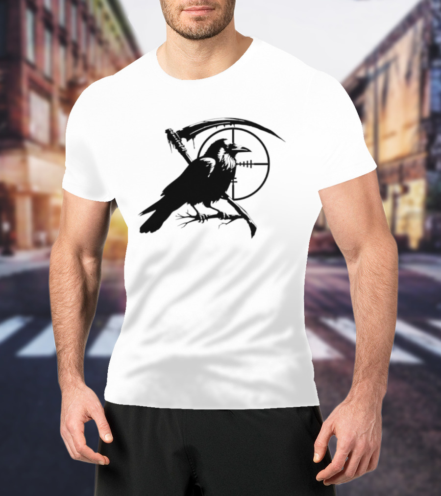 Grim Reaper Raven Sniper Scope Target T-Shirt