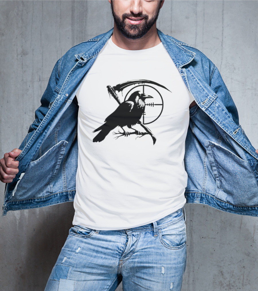 Grim Reaper Raven Sniper Scope Target T-Shirt