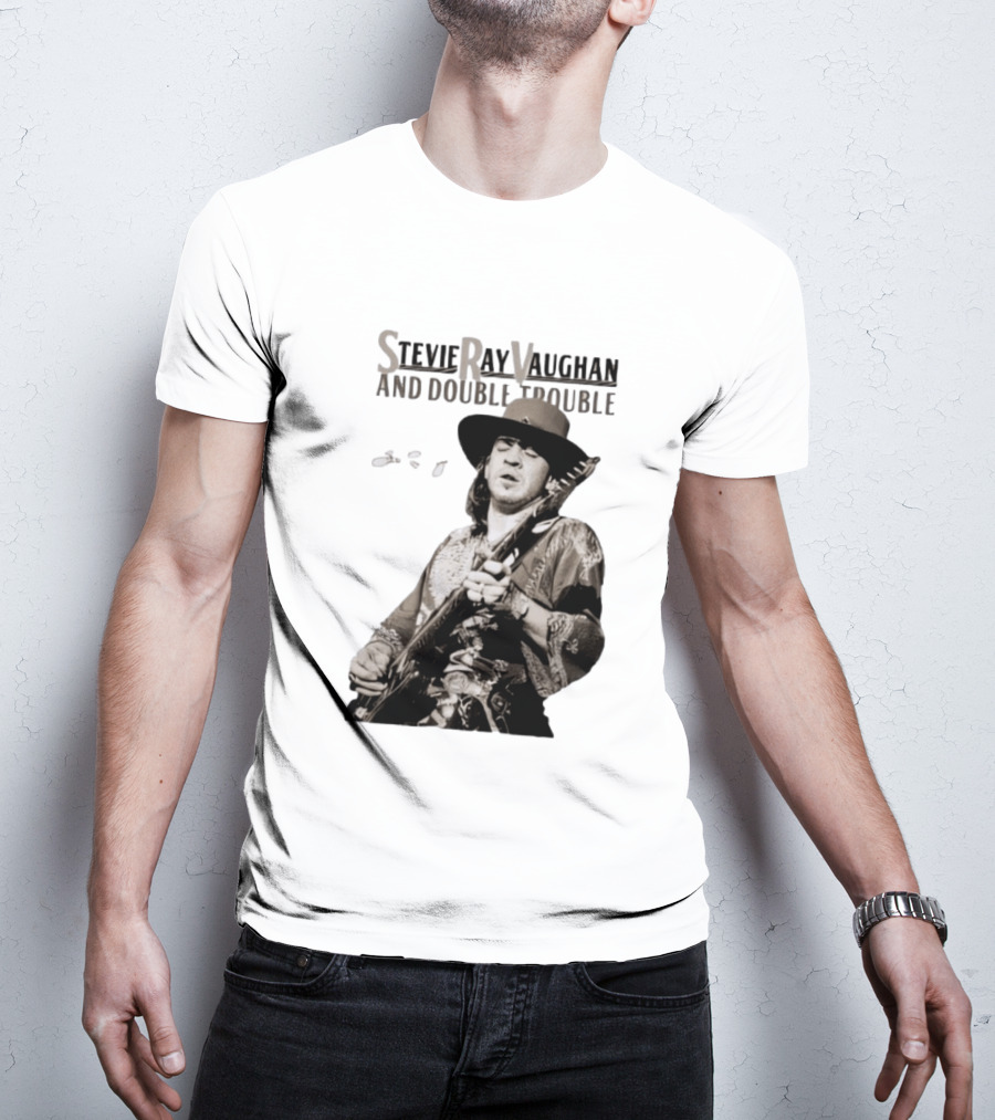 Stevie Ray Vaughan And Double Trouble Live Performance Image T-Shirt