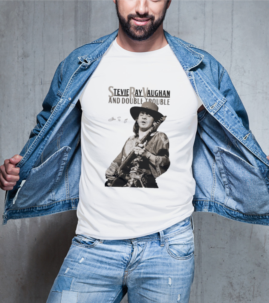 Stevie Ray Vaughan And Double Trouble Live Performance Image T-Shirt