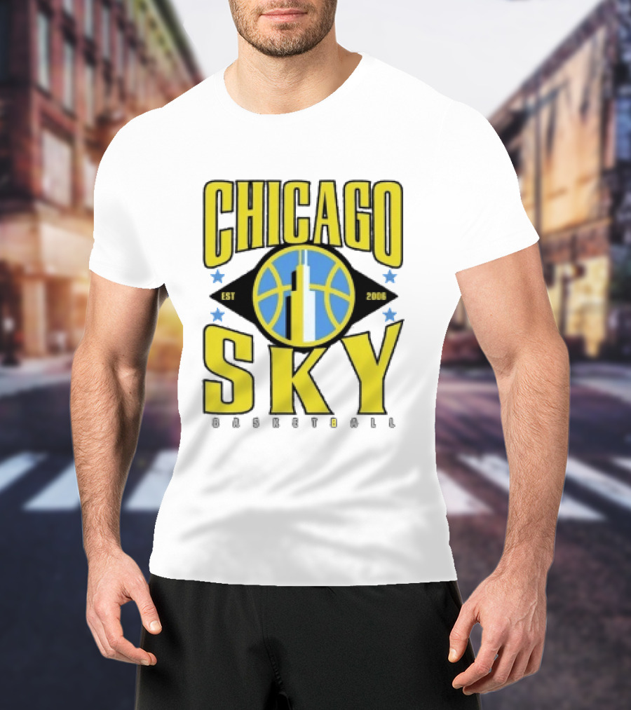 Chicago Sky Est 2006 Basketball Skyline WNBA T-Shirt