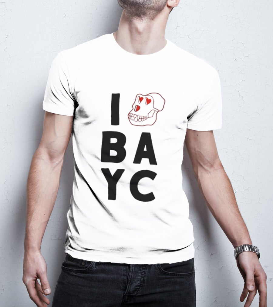 I Love BAYC I Heart Bored Ape Yacht Club NFT Crypto T-Shirt