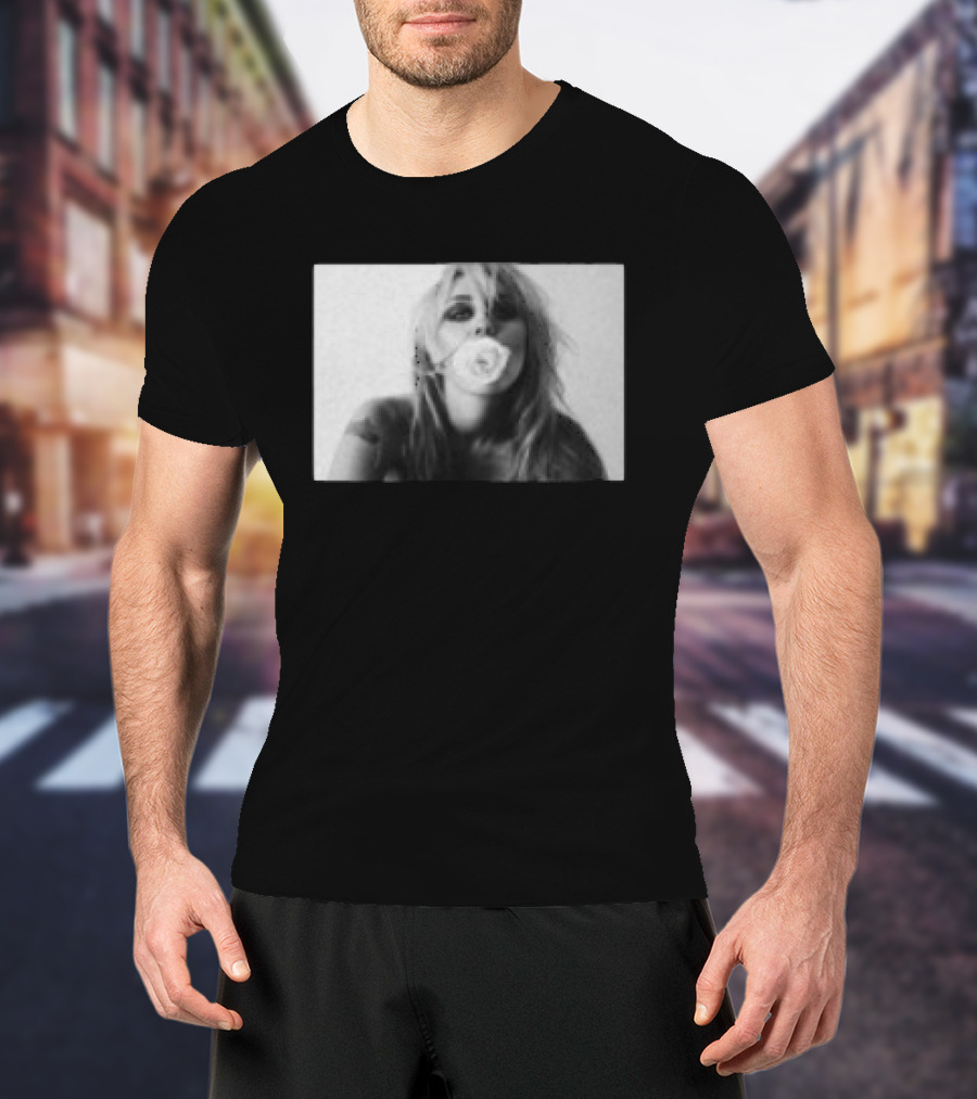 Miley Store Bass Persuades Black Bubblegum Pop T-Shirt