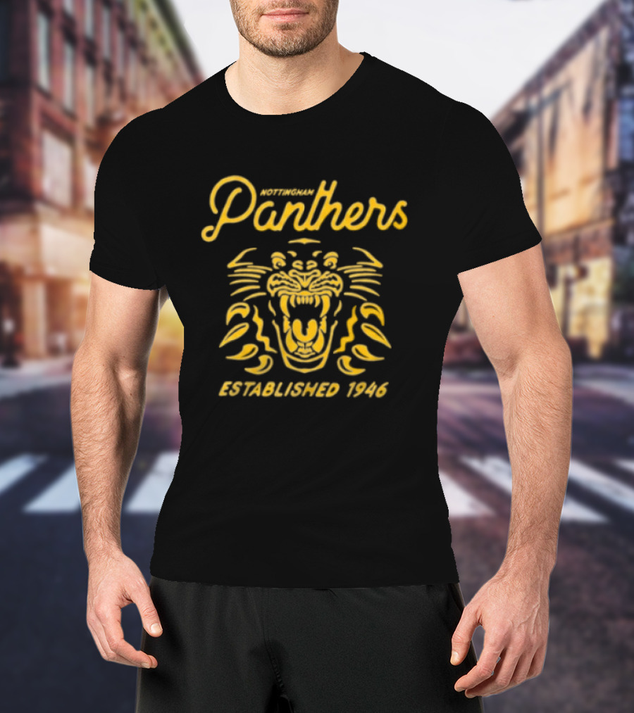 Panthers Established 1946 Retro Black Script 26 27 T-Shirt