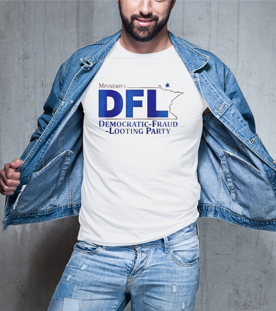 Minnesota DFL Democratic Fraud Looting Party Map Star T-Shirt