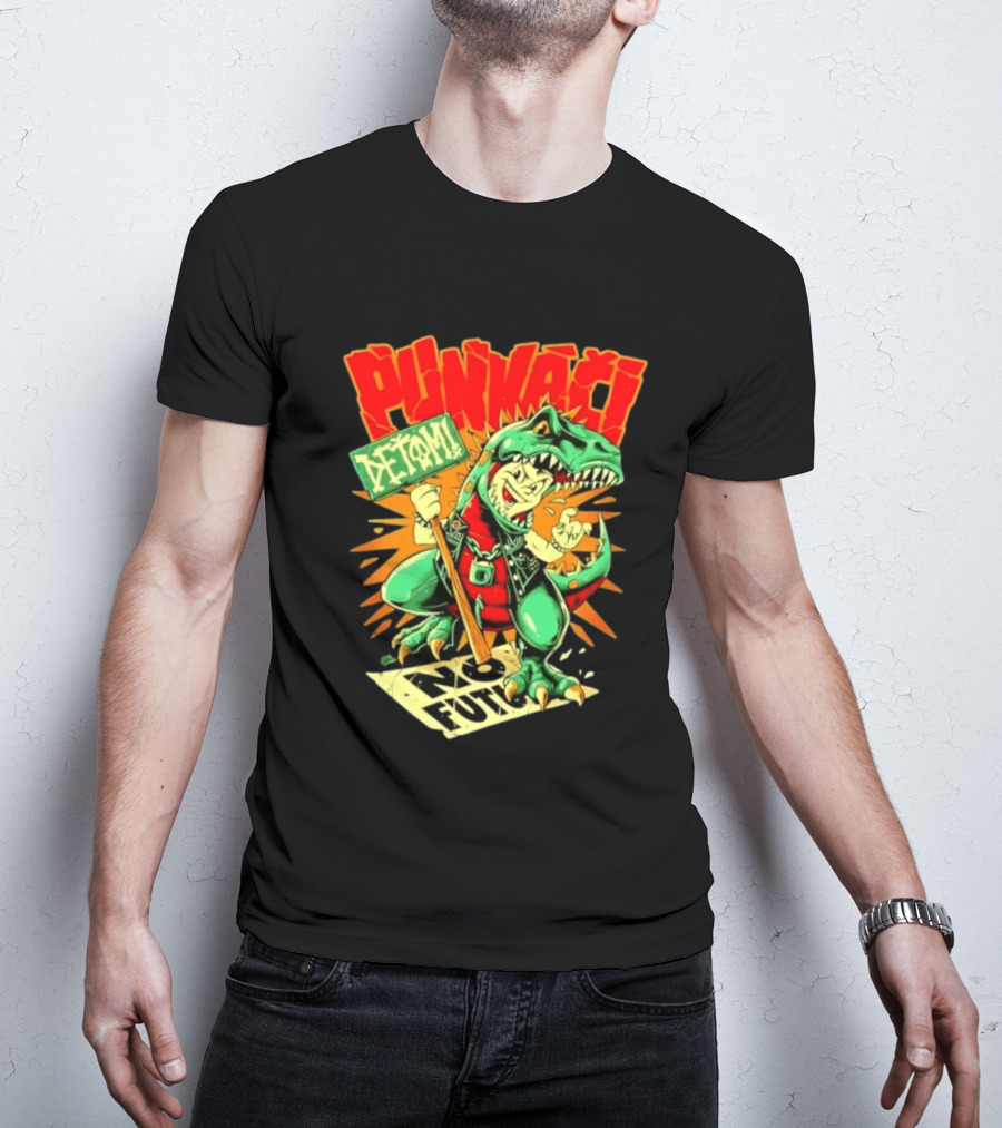 Punkači Deťomi No Future Dinosaur Punk Rock Rebellion T-Shirt