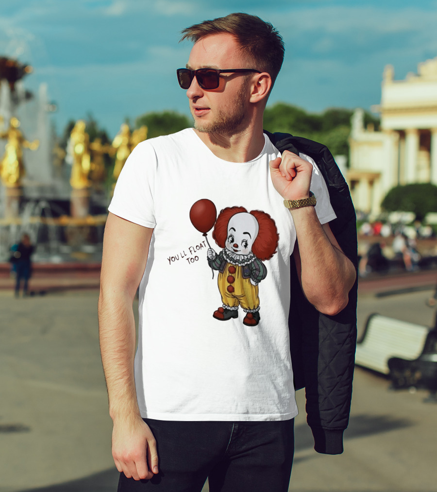 Pennywise Clown You'll Float Too Red Balloon T-Shirt