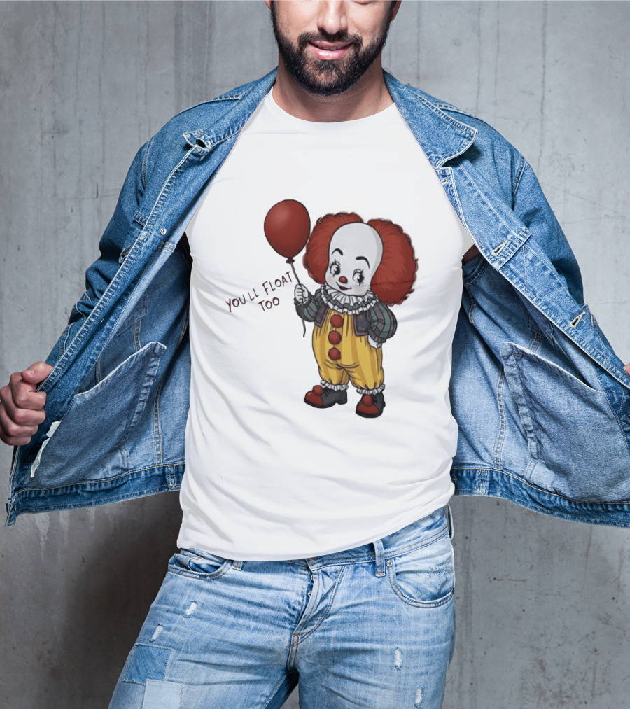 Pennywise Clown You'll Float Too Red Balloon T-Shirt