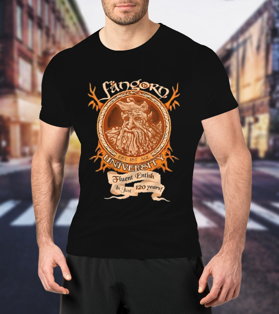 Fangorn University Est 1st Age Fluent Entish 120 Years Tree T-Shirt