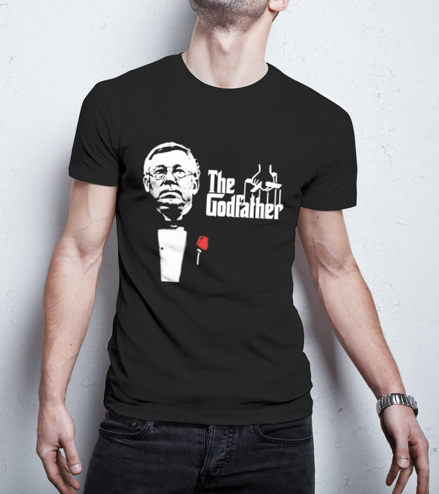 Sir Alex Ferguson The Godfather Tribute With Red Rose T-Shirt