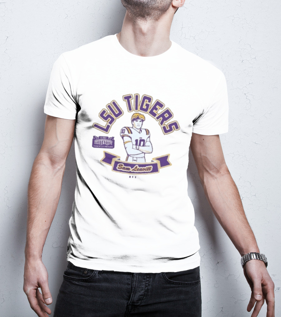 LSU Tigers Sam Leavitt ESPN College Gameday Football T-Shirt