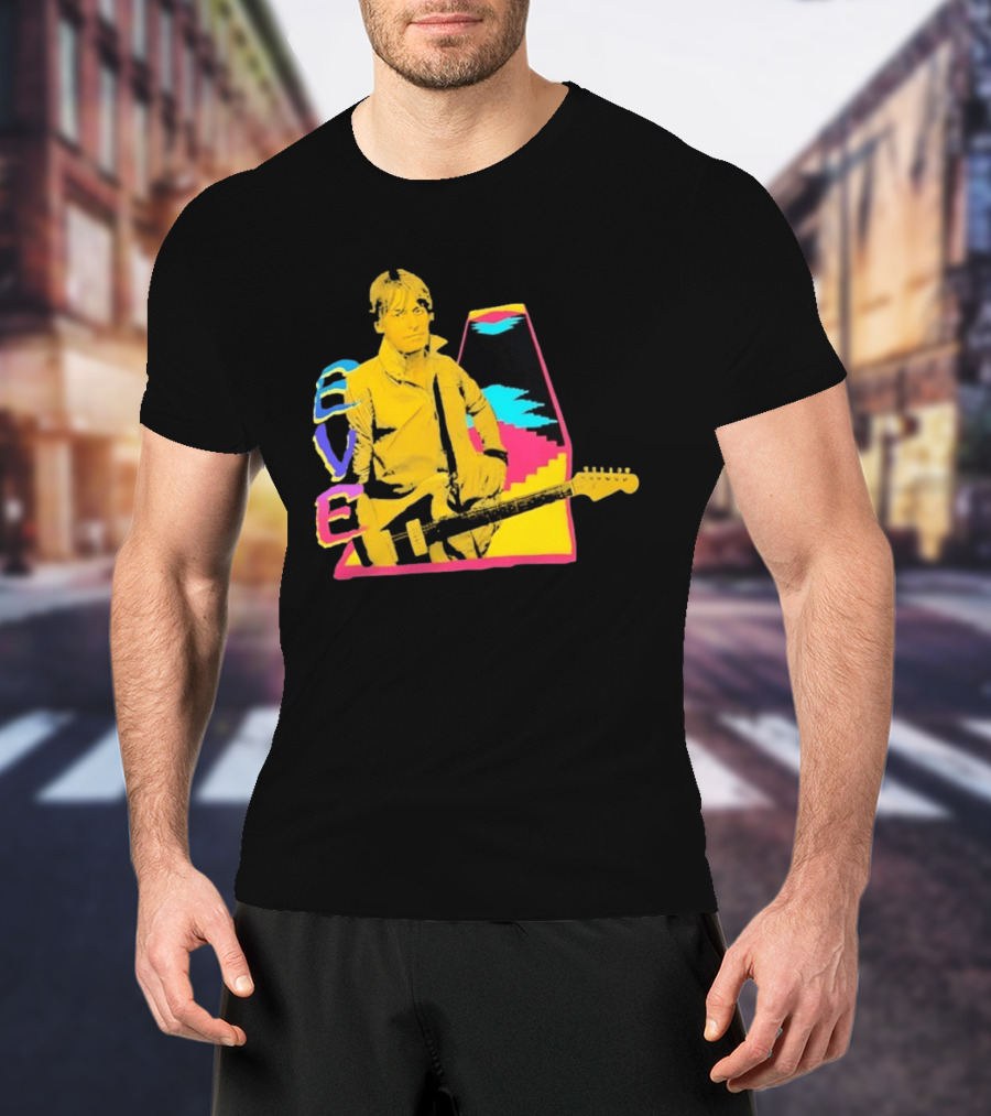 Steve Perry 80s Rock Vibes Retro Guitar T-Shirt