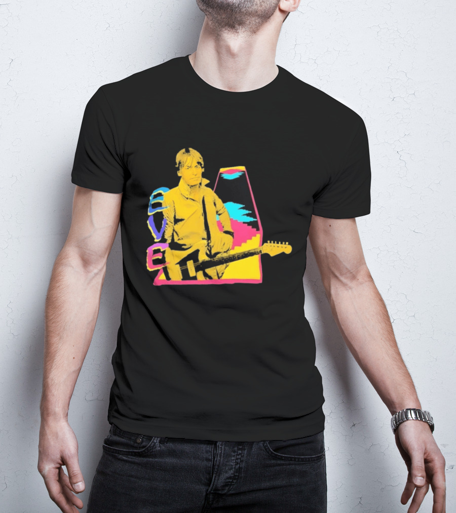 Steve Perry 80s Rock Vibes Retro Guitar T-Shirt